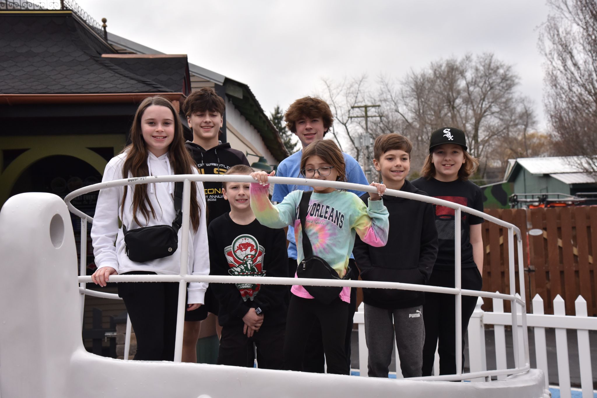 On the bow of the Titanic